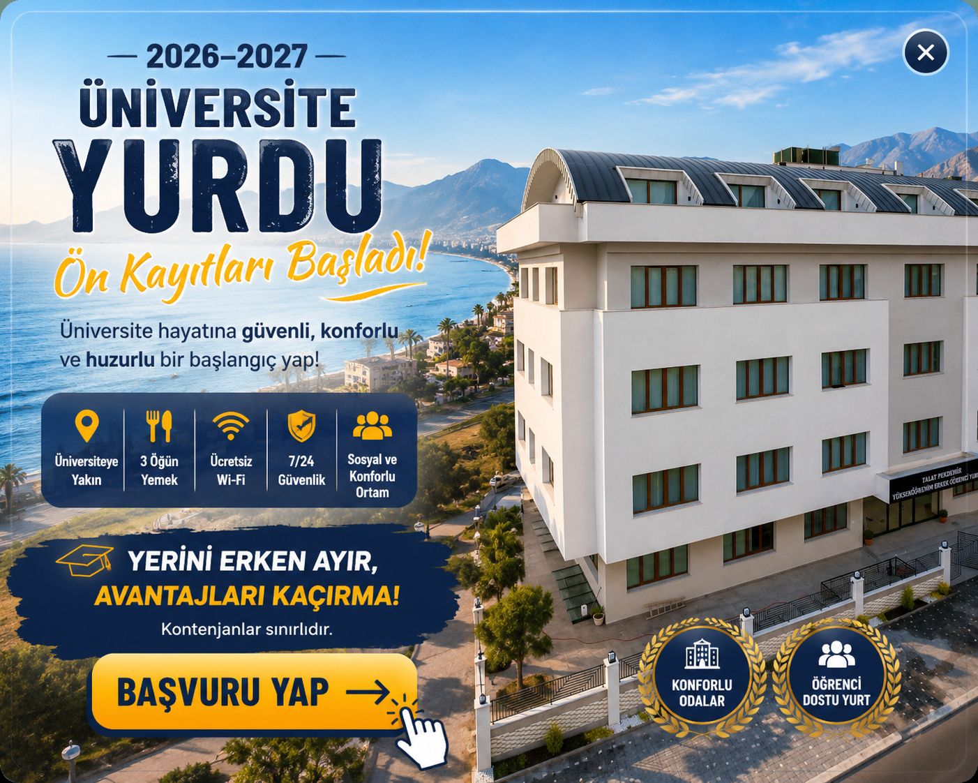 2026-2027 Üniversite Yurdu Ön Kayıtları